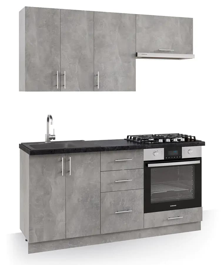 Casarredo Kuchyně FELIPE A 160 beton/beton