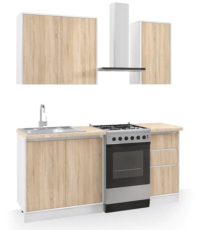 Casarredo Kuchyně NUEVA B 120 bílá/dub sonoma
