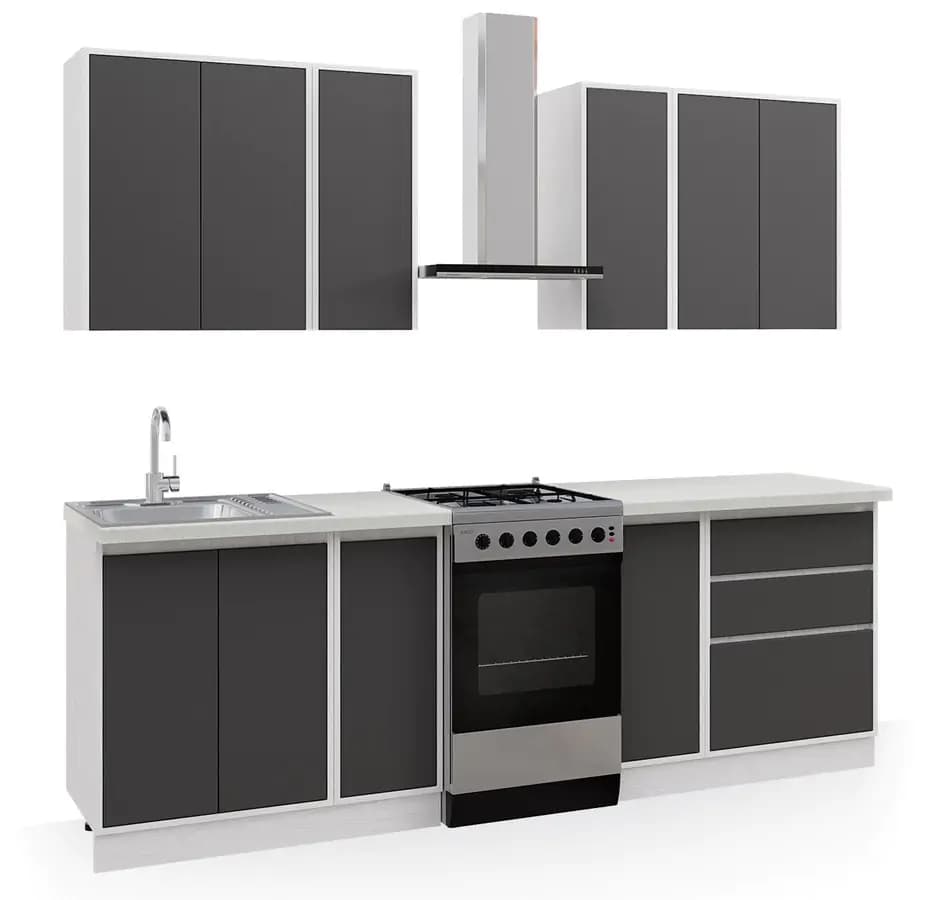 Casarredo Kuchyně NUEVA A 180 bílá/antracit
