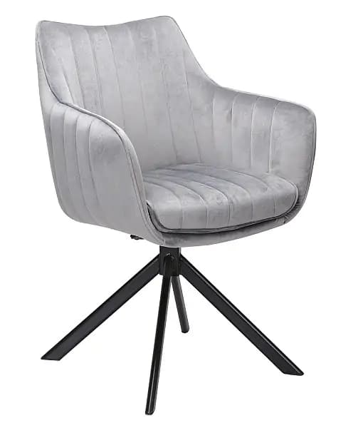 Casarredo Otočná židle ROZI VELVET šedá/černá