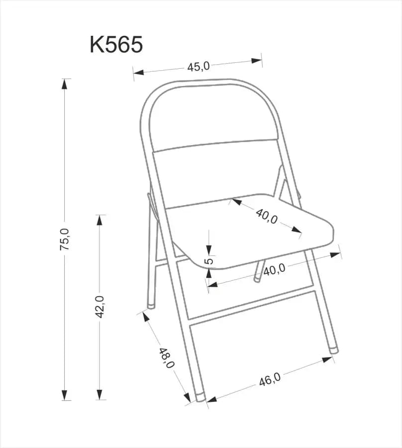 Halmar Skládací židle K565, šedá - náhled 5