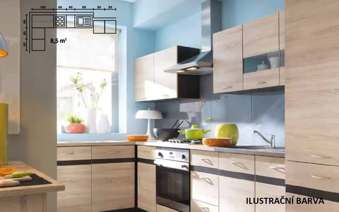 BRW Rohová skříňka Junona Line DNW/100/82 L - náhled 4