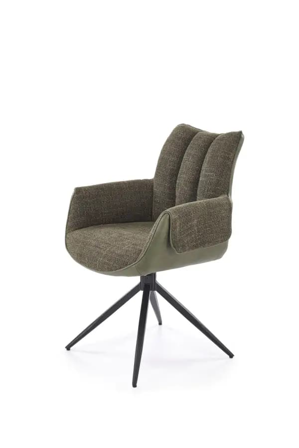 Halmar Otočné křeslo K579, hnědozelená