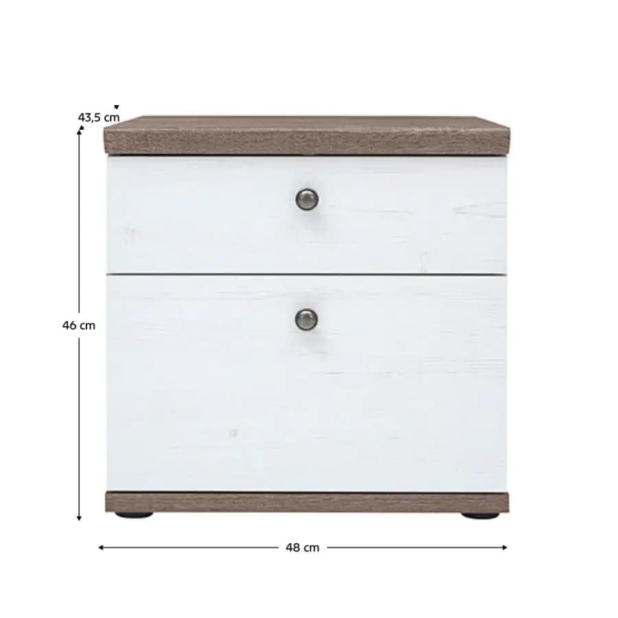 Tempo Kondela Noční stolek TEINA KOM2S, borovice canyon - náhled 5