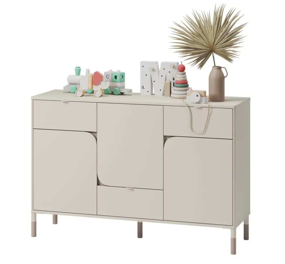 Casarredo Komoda 3-dvéřová se zásuvkami SPOLETO kašmír/dub lanýž - náhled 4