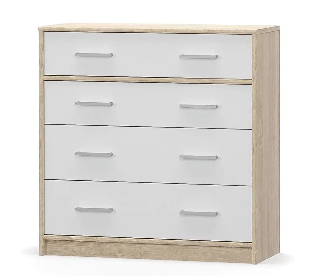 Casarredo Komoda 4S TIPS dub sonoma/bílá mat