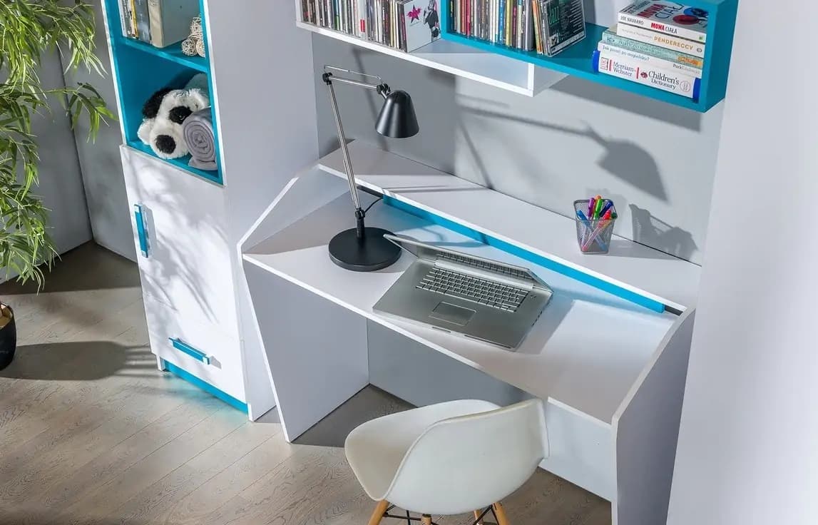 Casarredo Skříňka TRAFICO 6 bílá/tyrkys - náhled 5