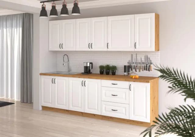Falco Kuchyňská skříňka Stipe 80 D 2F BB bílá/dub artisan - náhled 3