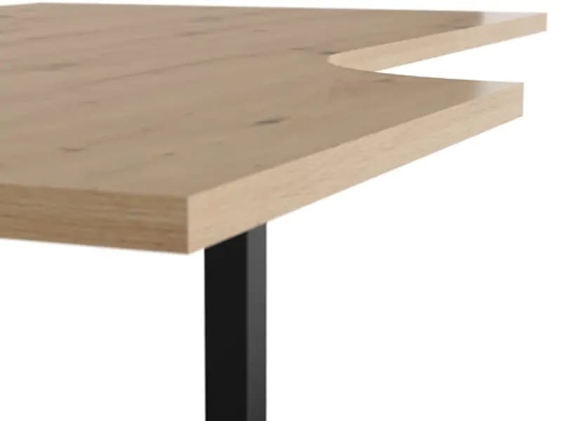 BRW SPACE OFFICE stůl BIU/140/90/A/L, levá, dub artisan - náhled 3