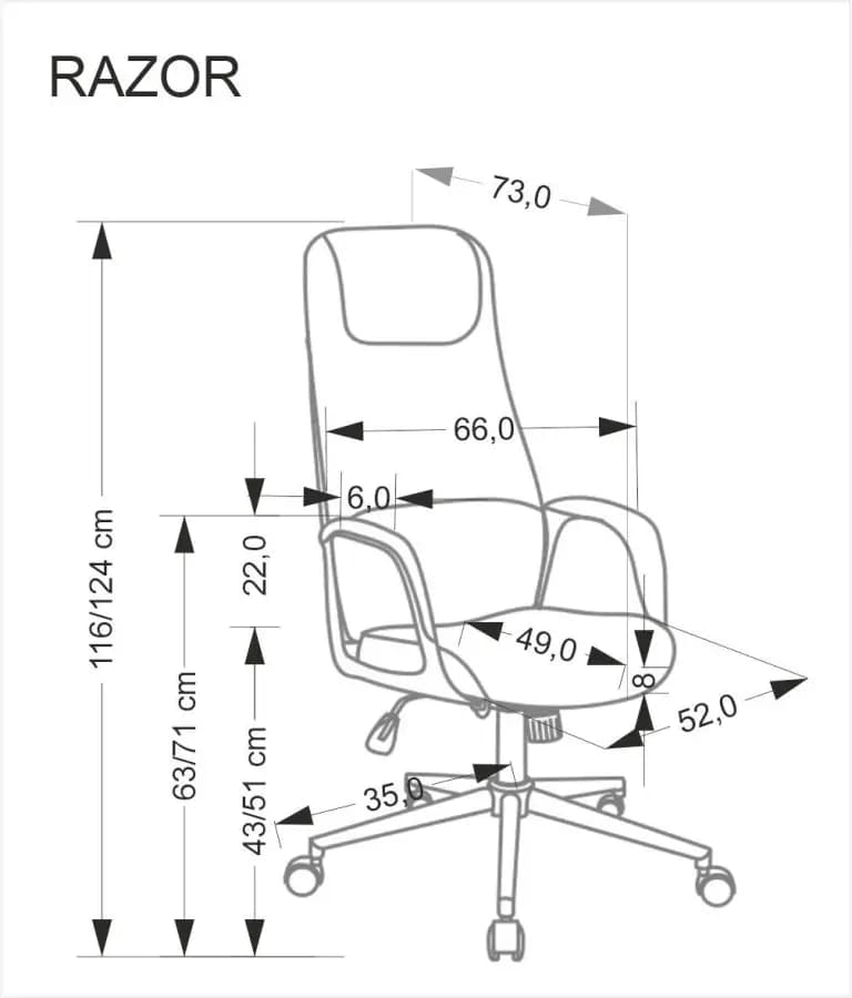 Halmar Kancelářské křeslo RAZOR, šedá - náhled 4