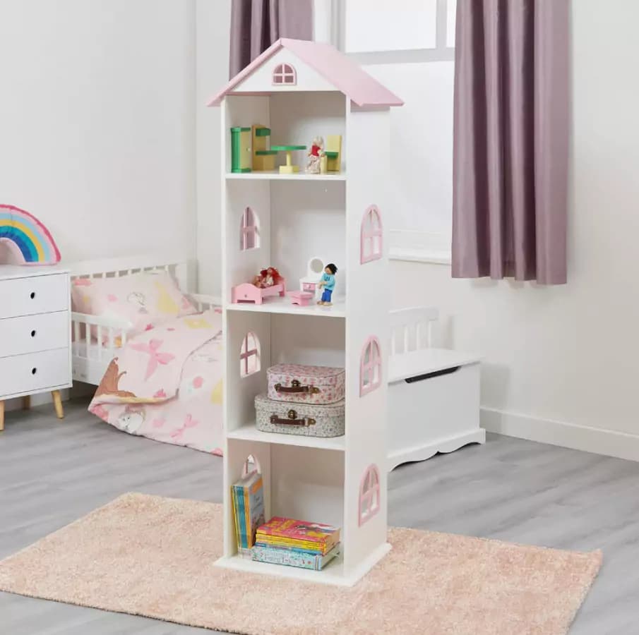 Tempo Kondela Dětská knihovna MAISON TYP 2 - bílá/růžová - náhled 3