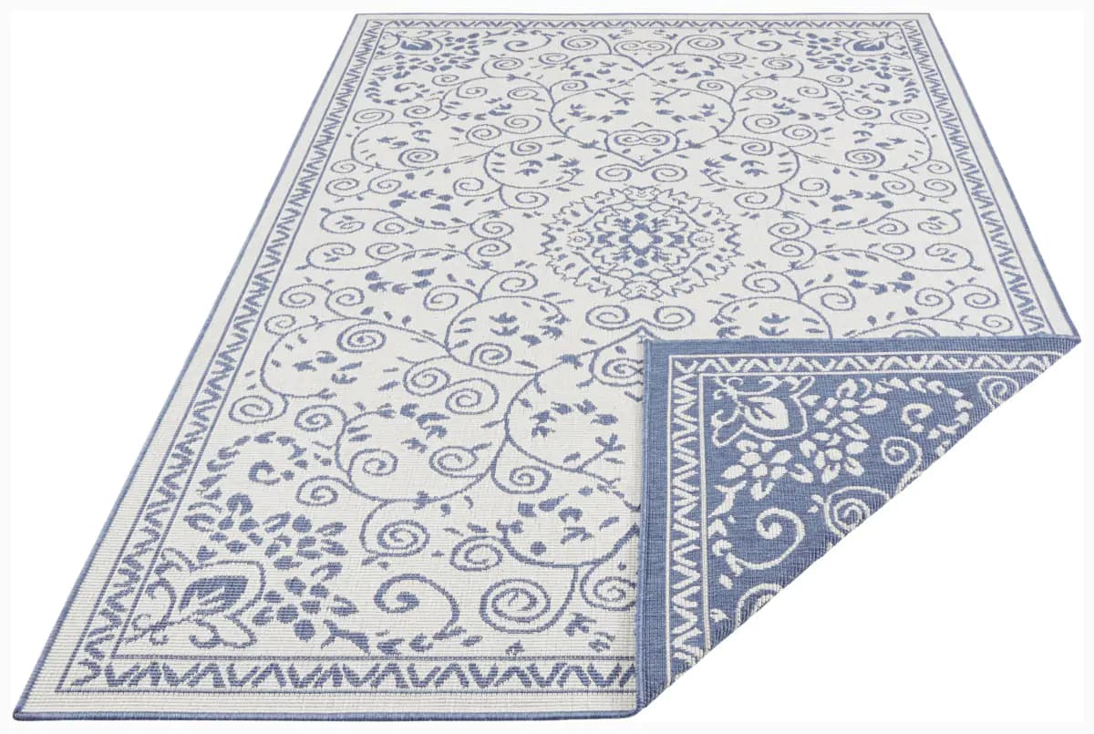 NORTHRUGS Kusový koberec Twin Supreme 103867 Leyte Blue/Cream 160x230 cm - náhled 3