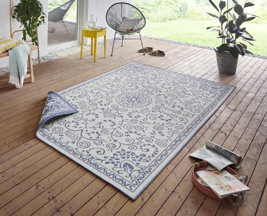 NORTHRUGS Kusový koberec Twin Supreme 103867 Leyte Blue/Cream 160x230 cm - náhled 4