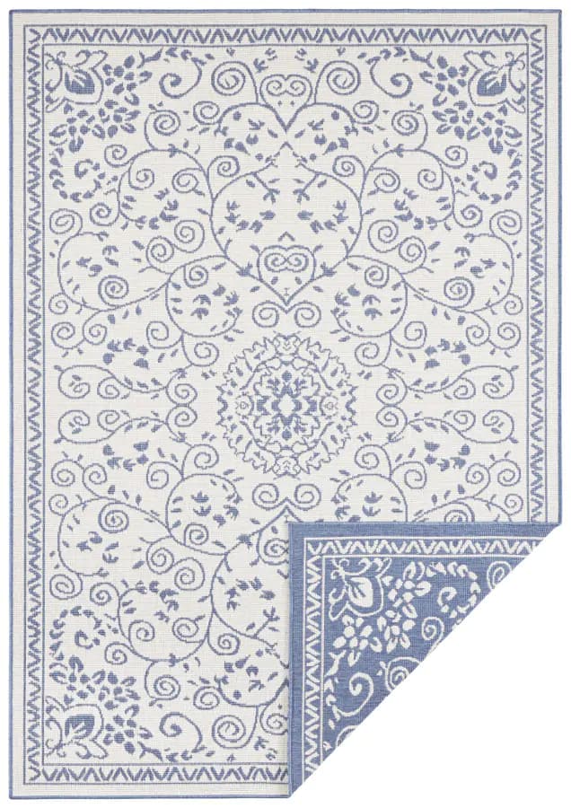 NORTHRUGS Kusový koberec Twin Supreme 103867 Leyte Blue/Cream 160x230 cm - náhled 5