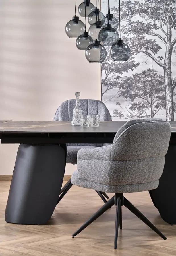 Halmar Otočné jídelní křeslo K570 - šedá - náhled 3