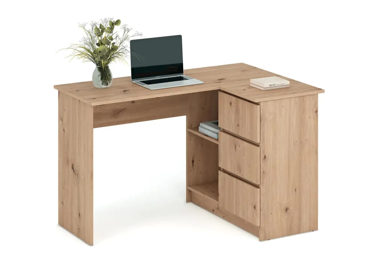 Halmar Rohový psací stůl BEGA - dub artisan