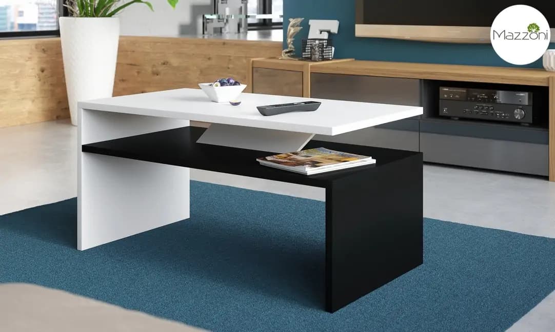 Casarredo Konferenční stolek PRIMA - bílá/černá - náhled 2