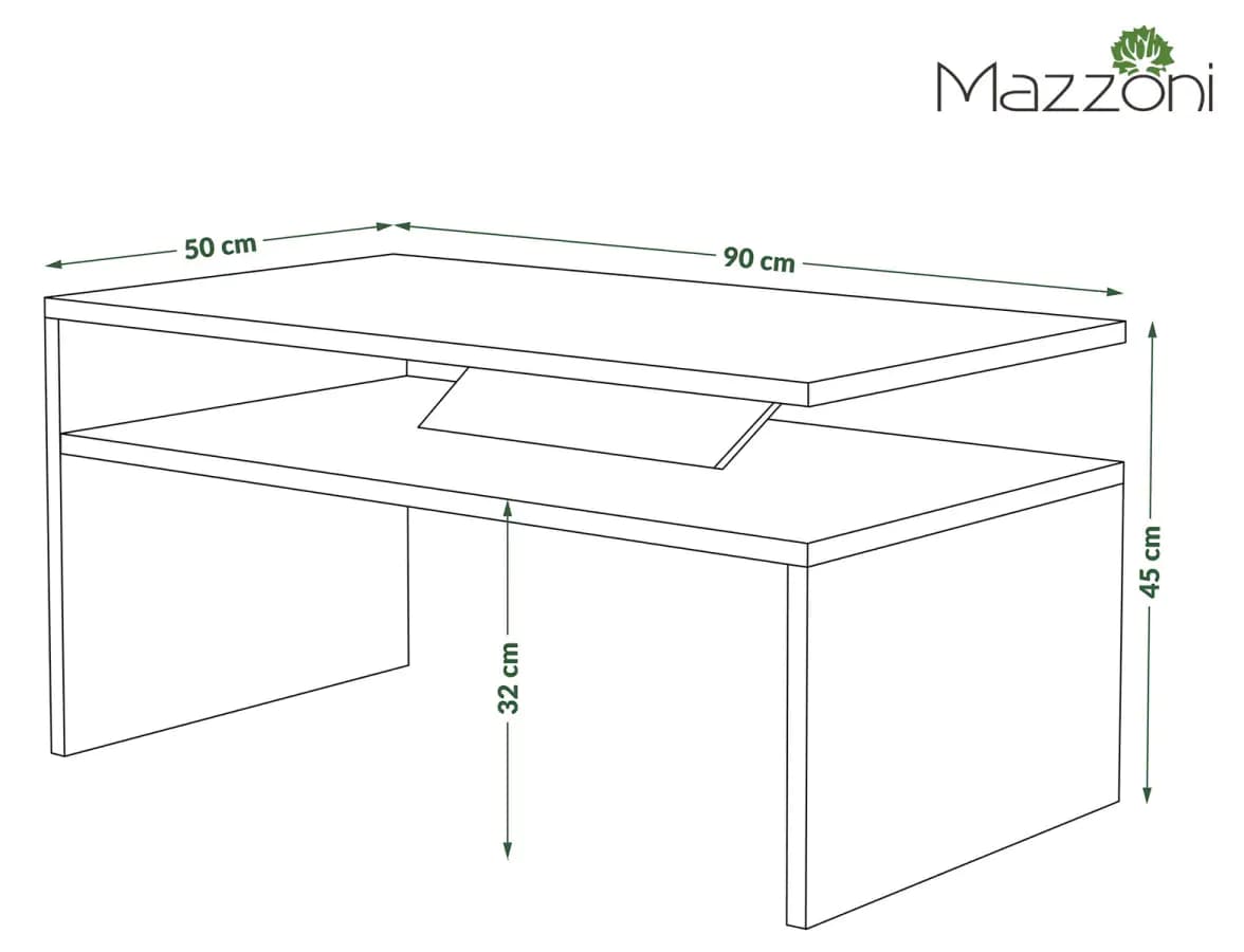 Casarredo Konferenční stolek PRIMA - bílá/černá - náhled 3