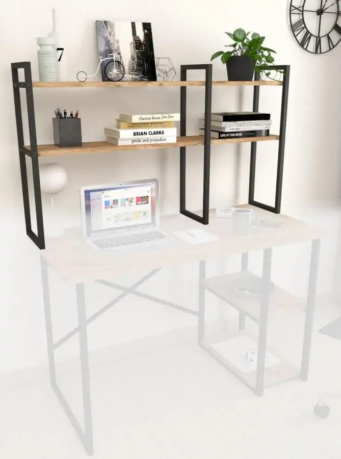 Casarredo Nástavec MARSON na PC stůl - borovice/černá - náhled 3