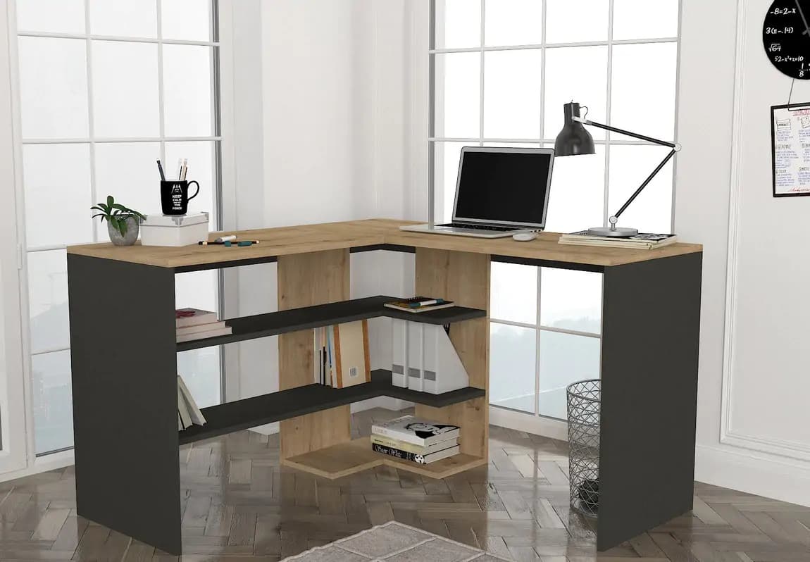 Casarredo Rohový stůl BONGA - sapphire/antracit
