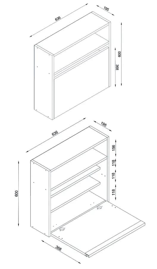 Casarredo Závěsná skříňka VERDER - bílá - náhled 4