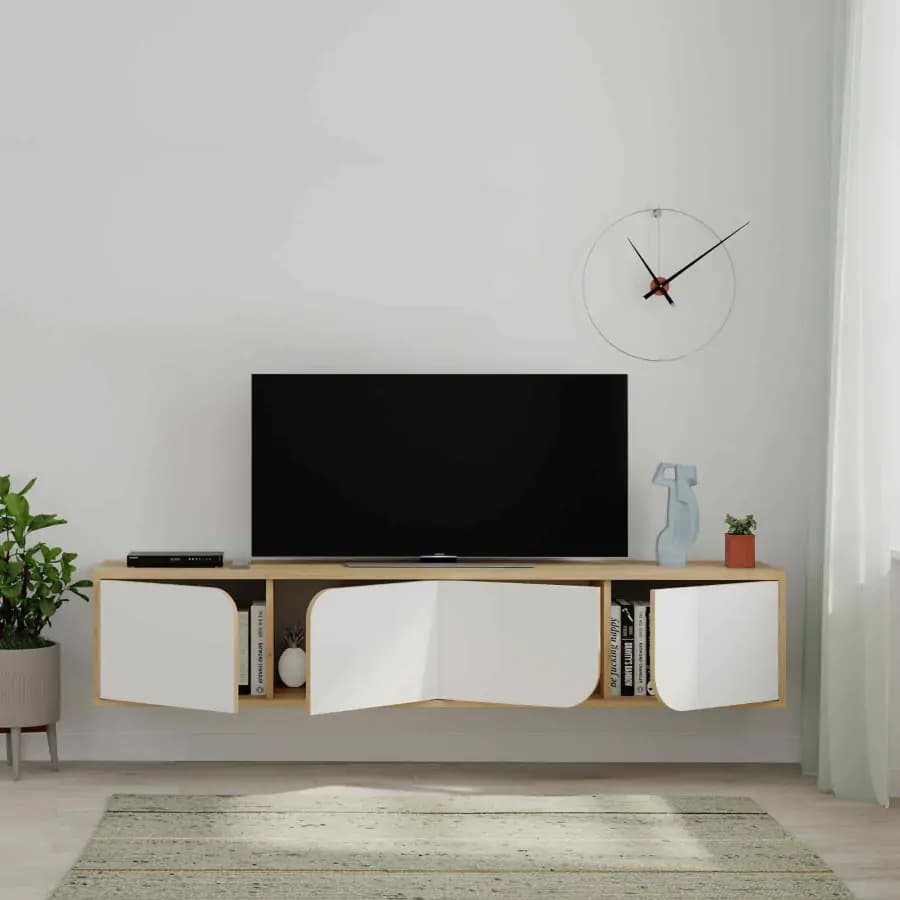 Casarredo TV stolek SERENNO - dub / bílá - náhled 3