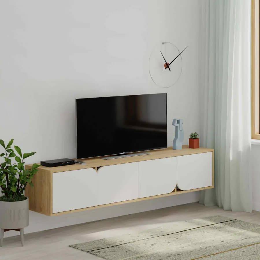 Casarredo TV stolek SERENNO - dub / bílá - náhled 5
