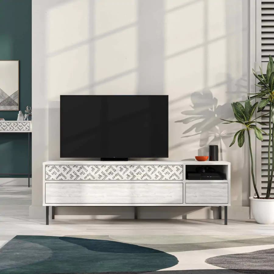 Casarredo TV stolek SACHI - antická bílá