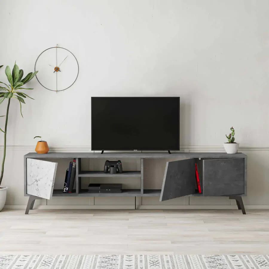 Casarredo TV stolek FARNESE - šedá/bílý - náhled 3