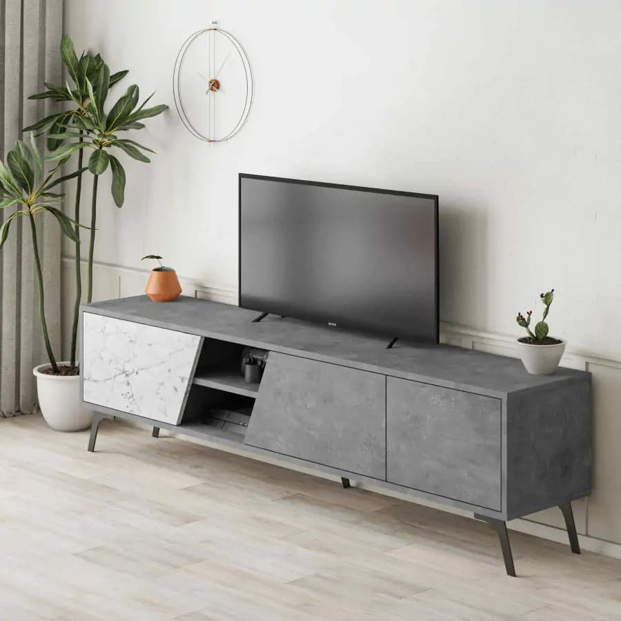 Casarredo TV stolek FARNESE - šedá/bílý - náhled 4