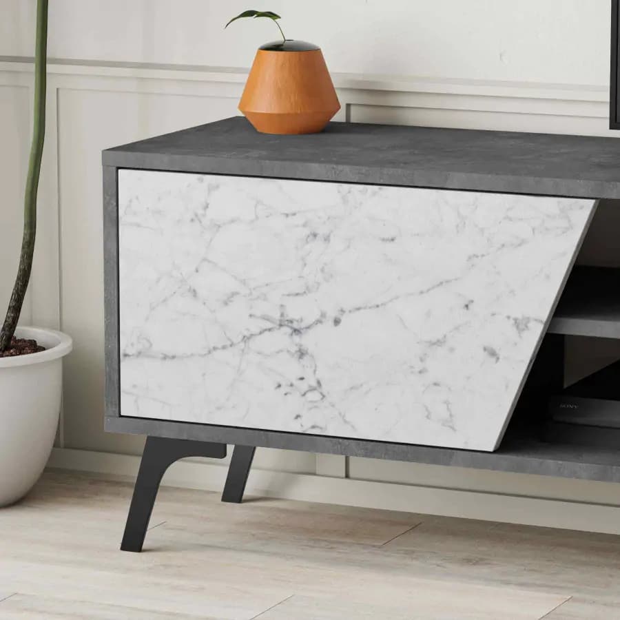 Casarredo TV stolek FARNESE - šedá/bílý - náhled 5