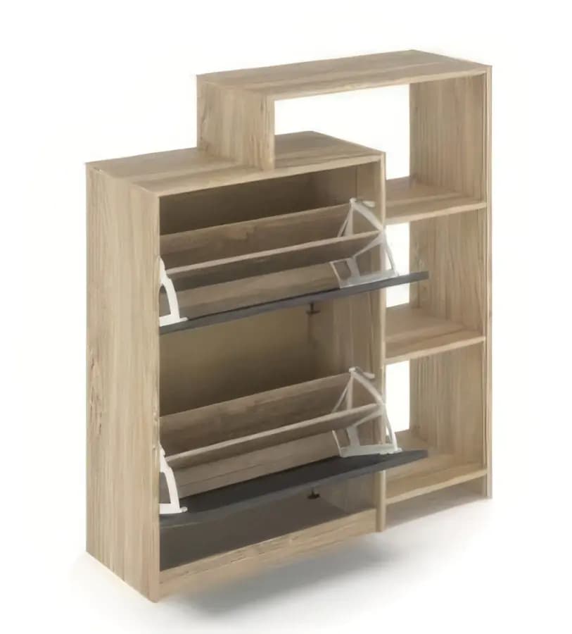 Casarredo Výklopný botník široký PIZZO - organizéry/dub sonoma - náhled 3
