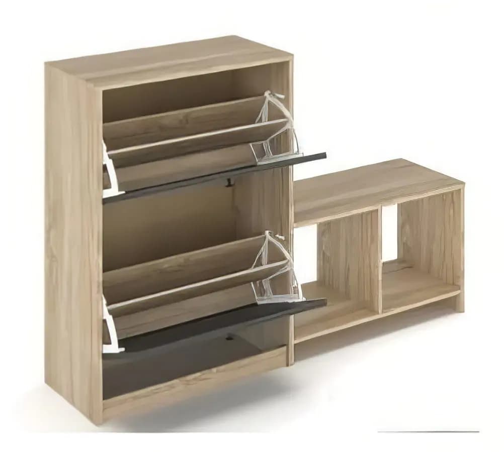 Casarredo Výklopný botník široký PIZZO - dub sonoma - náhled 2