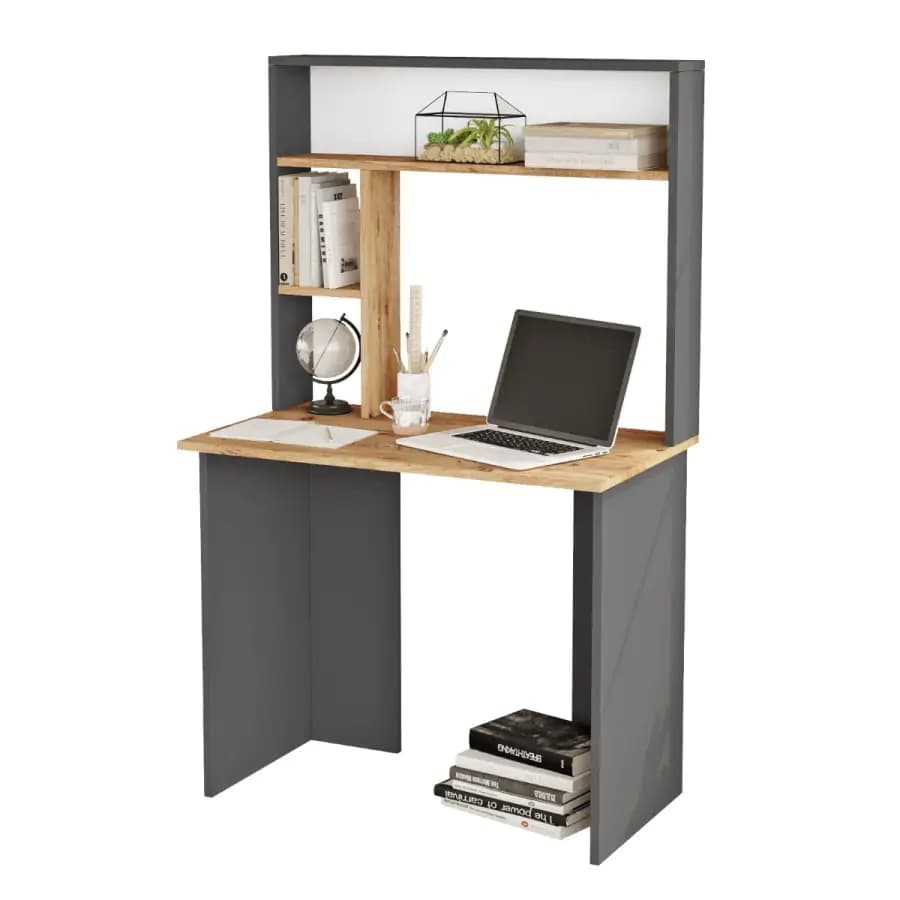 Casarredo PC stůl s nástavcem HINTON - borovice/antracit - náhled 2
