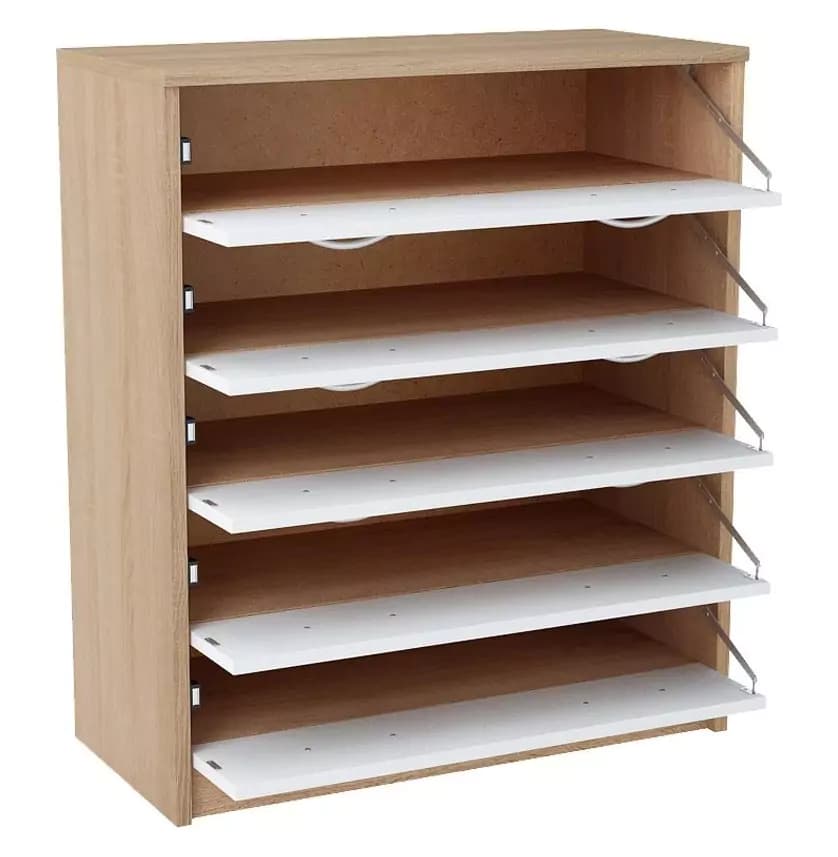 Casarredo Botník výklopný K022 - dub sonoma/bílá - náhled 2