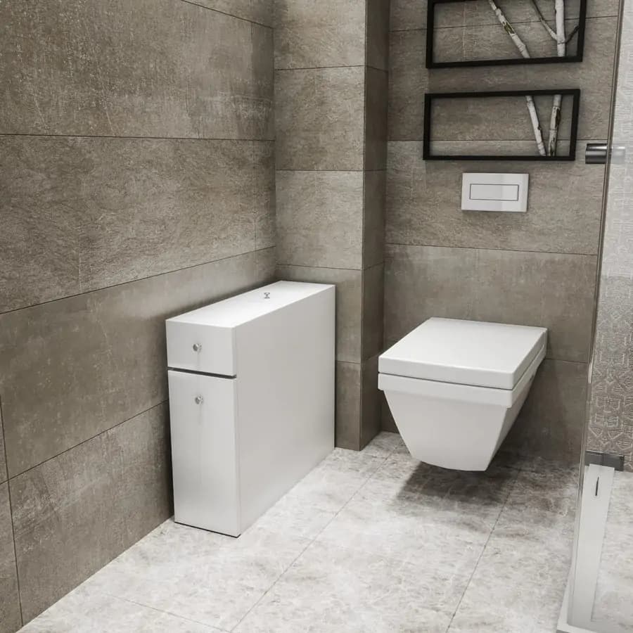 Casarredo Úzká koupelnová skříňka KALDER - bílá - náhled 2