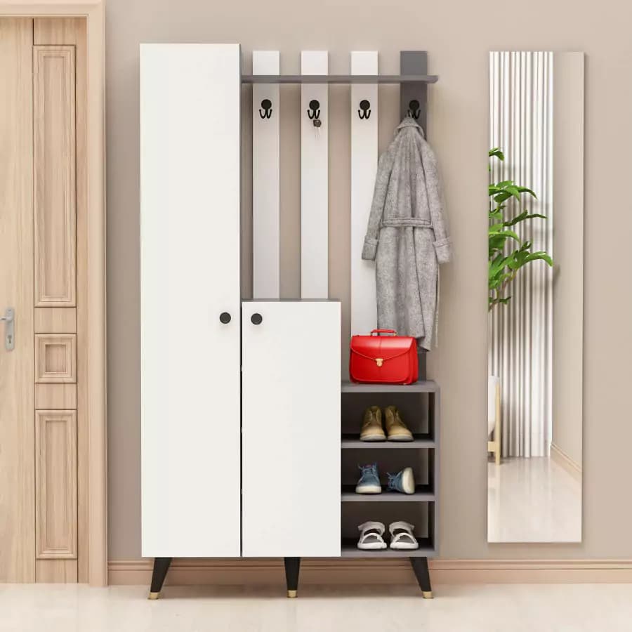 Casarredo Předsíňová sestava MINTO - antracit / bílá - náhled 3