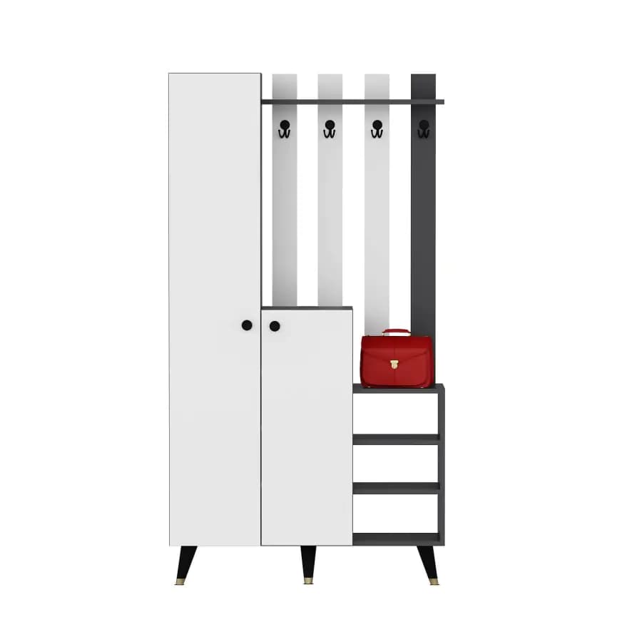 Casarredo Předsíňová sestava MINTO - antracit / bílá