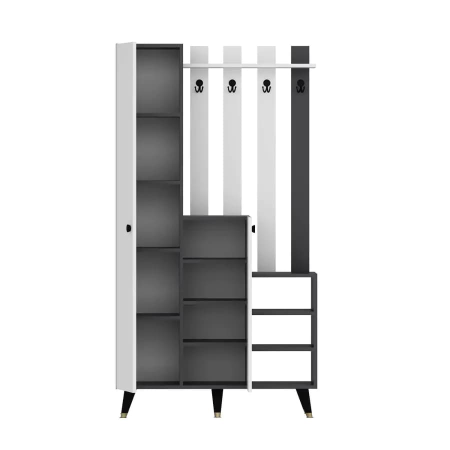 Casarredo Předsíňová sestava MINTO - antracit / bílá - náhled 2