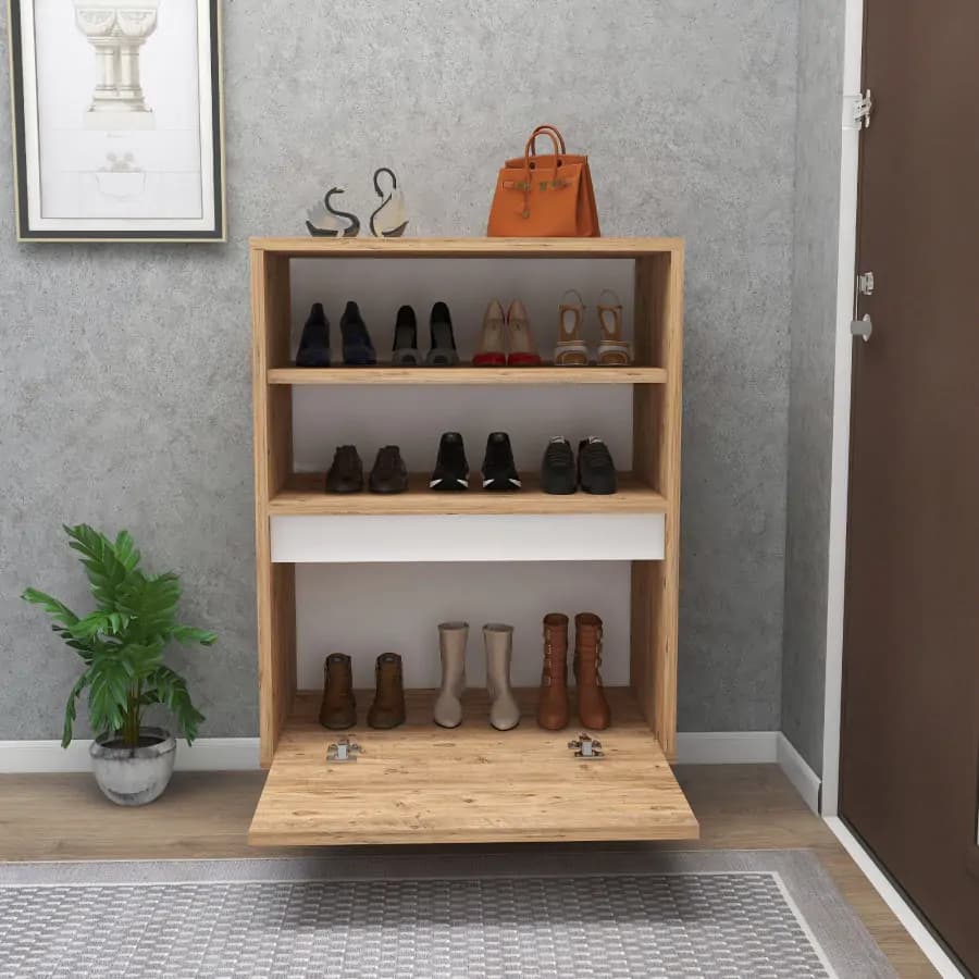 Casarredo Skříňka na boty VOLOS - borovice/bílá - náhled 2