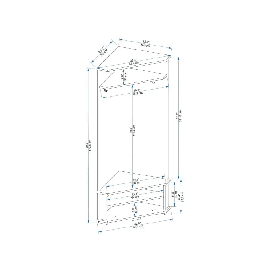 Casarredo Rohová předsíň VITINA - borovice /antracit - náhled 2