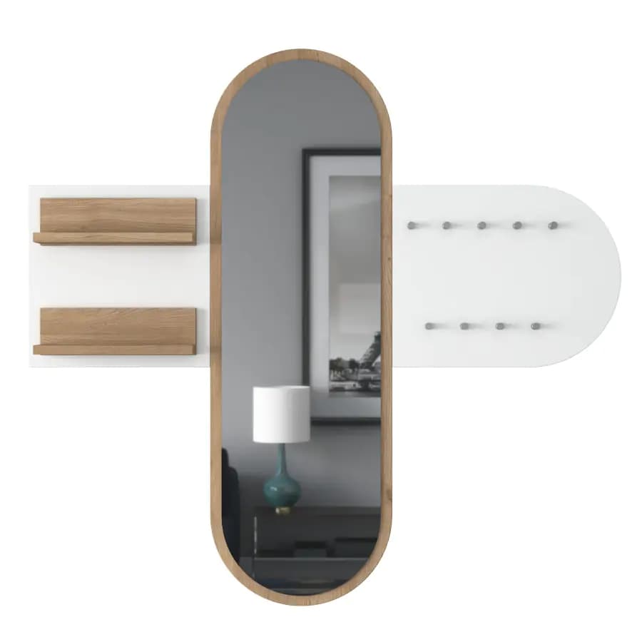 Casarredo Předsíňová sestava VILANOVA - bílá/ořech - náhled 2