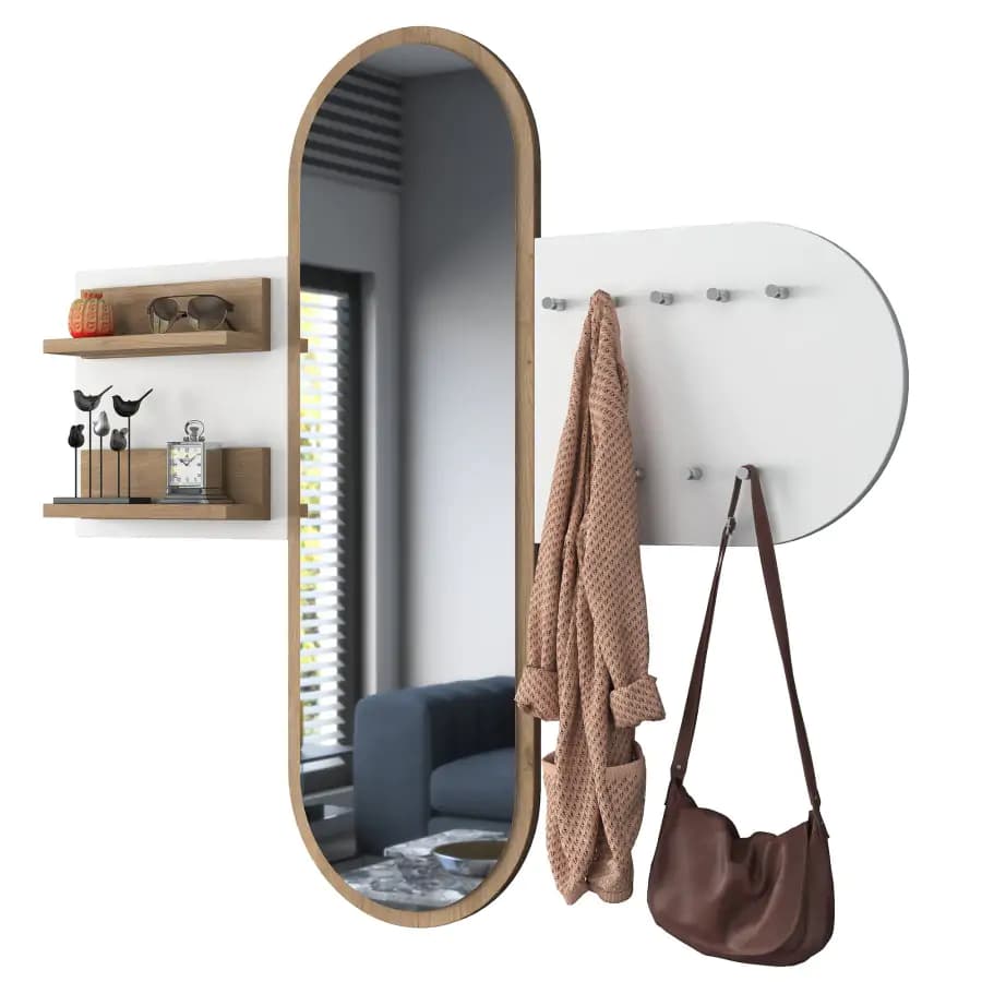 Casarredo Předsíňová sestava VILANOVA - bílá/ořech - náhled 3