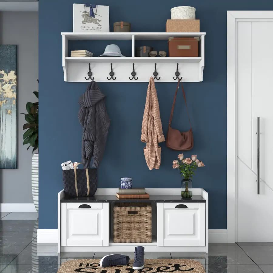 Casarredo Předsíňová sestava SADALI - bílá/mramor - náhled 3