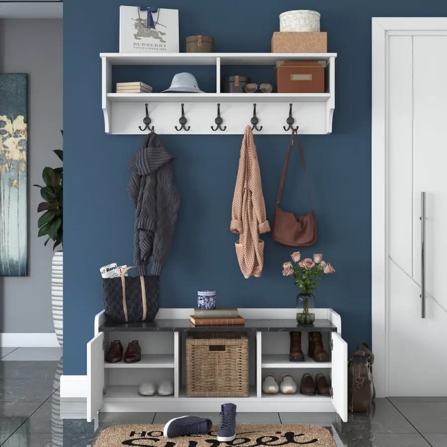 Casarredo Předsíňová sestava SADALI - bílá/mramor - náhled 4