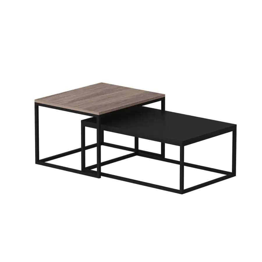 Casarredo Set stolků DYSTOS - ořech/černá - náhled 2