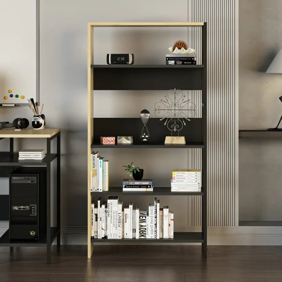 Casarredo Policový regál DRAMO - dub artisan / černá - náhled 4