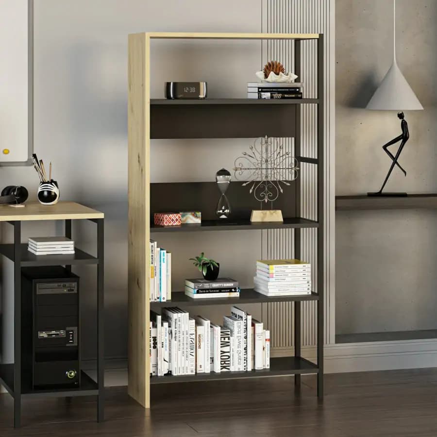 Casarredo Policový regál DRAMO - dub artisan / černá - náhled 5