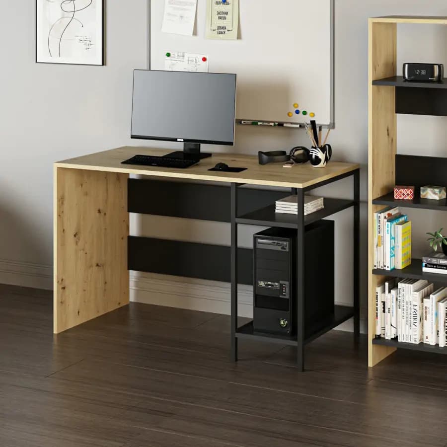 Casarredo Psací stůl ANDROS - dub artisan/černá - náhled 3