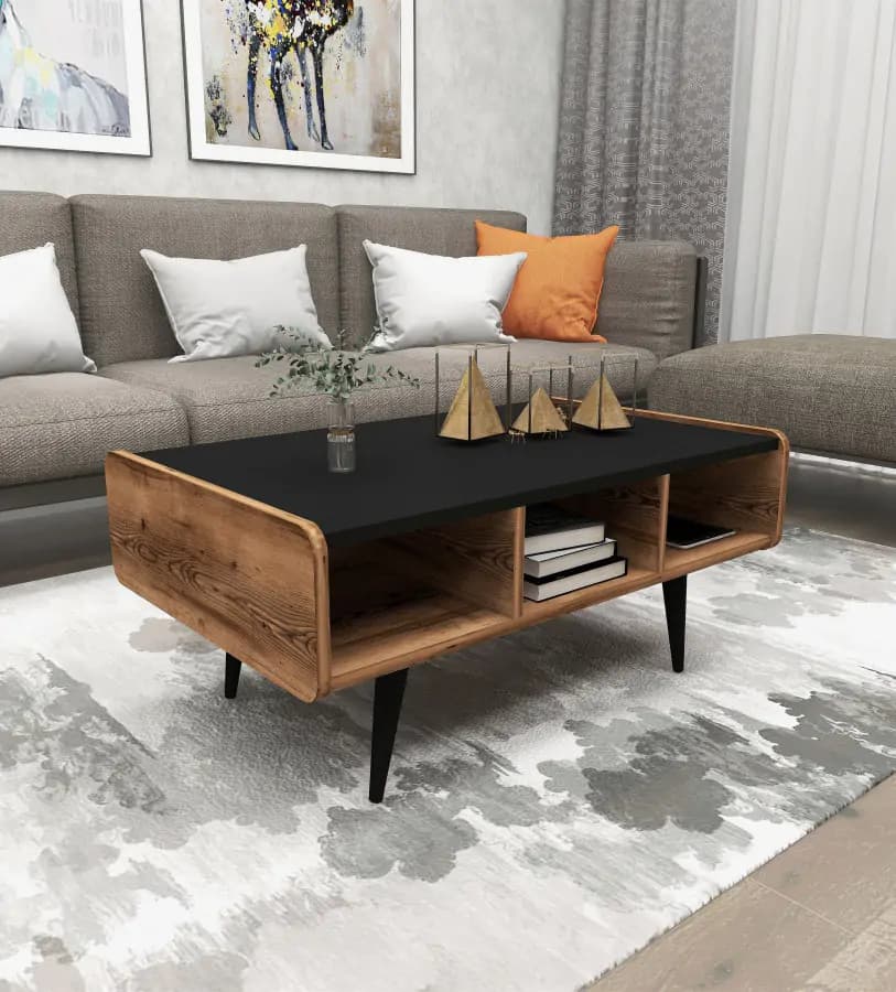 Casarredo Konferenční stolek PYLOS - ořech/černá - náhled 2